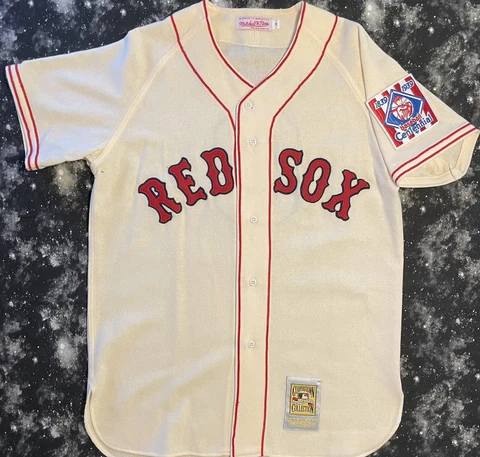 Authentic Vintage Mitchell & Ness 1939 Boston Red Sox Ted Williams Jersey Cover