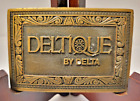 Vintage DELTIQUE BY DELTA Belt Buckle Brass Plate Faucet Company Promotional