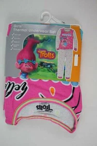 Girls Thermal Underwear Set Trolls Movie Size 10 Shirt Top Pants Long Johns 2 Pc - Picture 1 of 2
