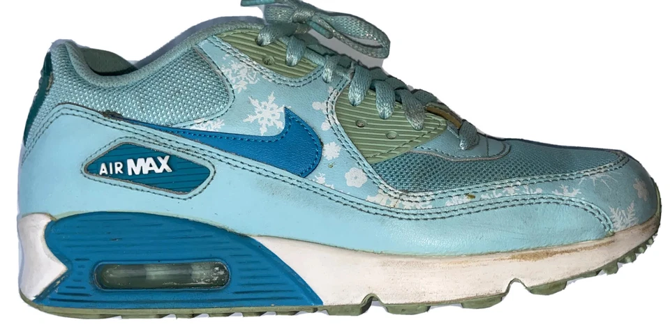 Tênis Nike Air Max 90 Prem Mesh GS Frozen Snowflake azul gelo EUA 6,5 Y - Imagem 1 de 4