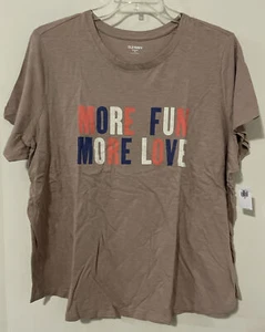 Old Navy Womens 3x Mauve Short-Sleeved Everywear Cotton Tshirt NWT! A5138 - Picture 1 of 5