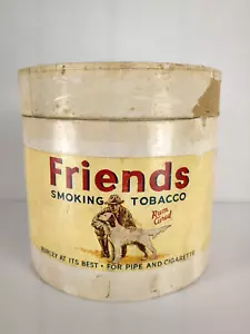 Friends Scatola Contenitore Cartone Tabacco Fumo VUOTA Alta 5" Vintage anni 40 - Foto 1 di 7