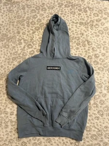 Abercrombie Kids Hoodie Sweatshirt Youth 15/16 Blue Logo T10 - Picture 1 of 4