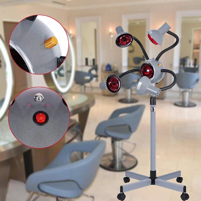 5 Head Infrared Light Heat Therapy Red Lamp Salon Hair Steamer Perming Styling - Image 1 of 4