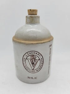 Vintage J Zachary Pure Vanilla Extract Crock Jug Rollingstone MN  7.5 oz - Picture 1 of 4