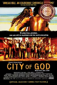 CITY OF GOD 2002 ORIGINAL OFFICIAL CINEMA MOVIE FILM PRINT PREMIUM POSTER - Foto 1 di 6