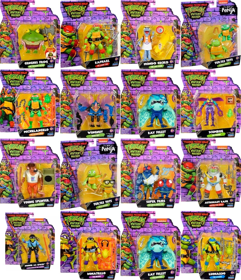 PLAYMATES TOYS PLAYMATES TEENAGE MUTANT NINJA TURTLES MUTANT MAYHEM MOVIE BASIC FIGUREN 4,5"