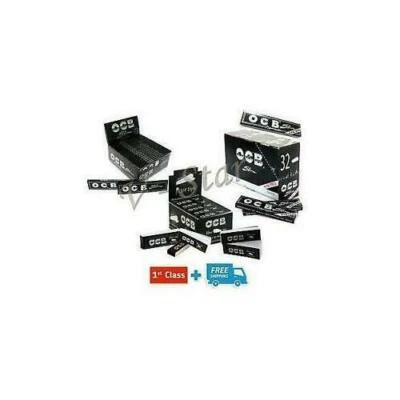 OCB PREMIUM BLACK ROLLING PAPERS + FILTERS / PERFORATED TIPS (5/10/20) BOOKLETS - Image 1 of 4