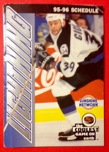 '95/96 Tampa Bay Lightning Hockey NHL Pocket Schedule 1st Yr Stanley Cup Playoff - Picture 1 of 4