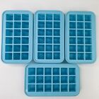 Lot of 4 Square Soap Candle Making Molds Silicone 18 Holes Per Tray  DIY Blue
