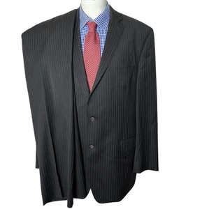 Calvin Klein Anzug 2 Teiler Grau Nadelstreifen Sakko 48 L Hose 43X31 - Bild 1 von 14