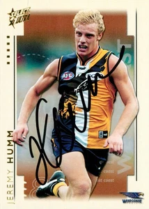 Signed 2003 West Coast Eagles AFL Select XL Ultra Card - Jeremy Humm - Picture 1 of 3