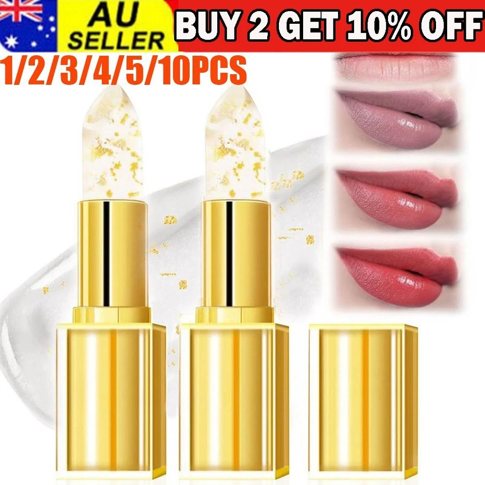 Warm Change Lipstick,Colour Changing Lipstick,PH Adjusting Lipsticks with Gold - image 1 of 4