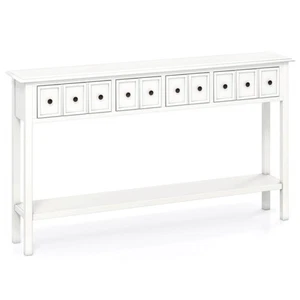 60" Long Narrow Console Table w/4 Drawers and Open Storage Shelf Anti-Tip Kit - Picture 1 of 10