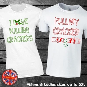 I Love Pulling Crackers - Juego de camisetas a juego de Navidad Pull My Cracker - Imagen 1 de 1
