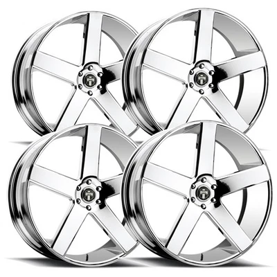 (Set of 4) Dub S115 Baller 22x8.5 5x4.5" +38mm Chrome Wheels Rims 22" Inch - Image 1 of 4