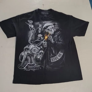 Chicano Art Ride or Die Shirt Lowrider Cholo Motorcycle 2016 Gonzales T-Shirt XL - Picture 1 of 7