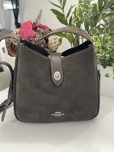 Coach Hadley Convertible Crossbody Bag In Suede - Picture 1 of 11