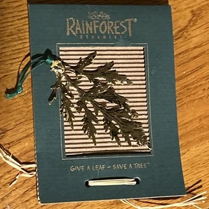 18 Karat Gold Dipped Leaf Ornament Rainforest Made in USA - Bild 1 von 8
