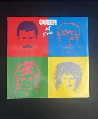 Queen Hot Space 1982 Elektra Records Vinyl LP Includes Under Pressure Sealed - Image 1 of 3