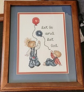Completed Cross Stitch "Let Go And Let God" Stoney Creek Collection Religious - Picture 1 of 10
