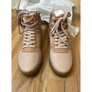 NEU Rebecca Allen Damen 7,5 M The High Top Sneaker Rose Rosa Vegan Leder - Bild 1 von 12