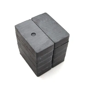 Heavy Duty Magnets 1 7/8" X 7/8" X 3/8" Square Magnet, Grade 8 Ferrite Blocks... - Picture 1 of 8