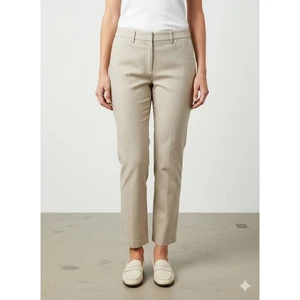 J.Jill Pants Womens Size 14 Beige Linen Stretch Blend Trousers Comfort Casual - Picture 1 of 10