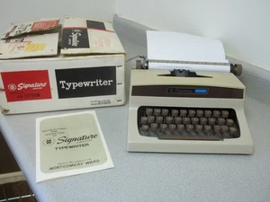 Máquina de escribir Signature Junior con caja original máquina de escribir manual vintage 1966 - Imagen 1 de 20