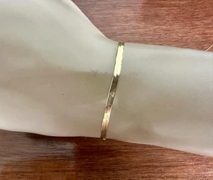 Designer OR Silk Flex 14k Yellow Gold Herringbone Bracelet 6 7/8" x 3mm wide - Picture 1 of 9