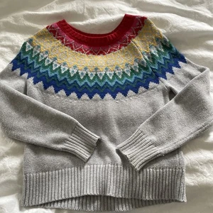 Gymboree Janie Jack Girls M 7-8 Ski Sweater Rainbow Nordic New Without Tags - Picture 1 of 5