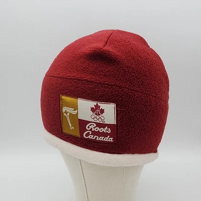 De colección Roots Canada 1998 Juegos Olímpicos Gorro Calavera Gorra Rojo Polar Toque Sombrero Foto 1 de 4