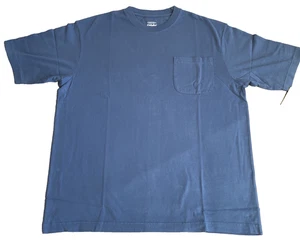 Cabela's Para Hombres L Riverwash Jersey Camiseta Azul Estanque Algodón Bolsillo Cuello Redondo Nueva - Imagen 1 de 17