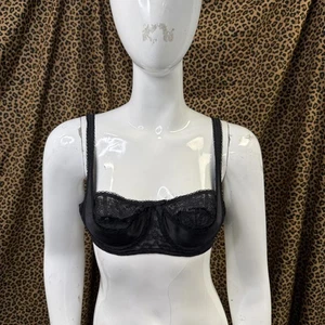 Sujetador bala vintage años 50 Renoir Whirlpool 7037 32B encaje negro Hollywood Maxwell - Imagen 1 de 14