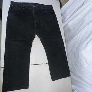 Levi’s 501 Black Denim Jeans Button Fly Straight Leg Men’s 42x30 Grunge - Picture 1 of 3