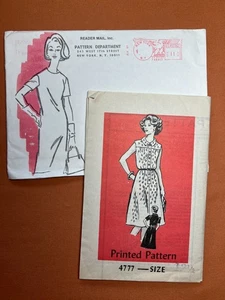 Mail Order Pattern 4777 Tulip Sleeve Dress Sleeveless Dress Size 12-1/2 FF UNCUT - Picture 1 of 6