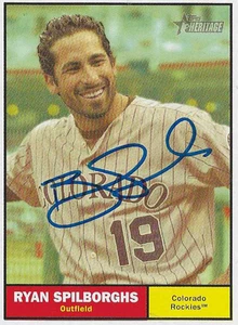Tarjeta autografiada personalmente por Ryan Spilborghs Colorado Rockies - Imagen 1 de 1