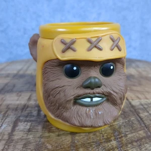 Taza EWOK Star Wars El Retorno del Jedi 3D Plástico 3.5" Aplausos Años 90 - Imagen 1 de 5