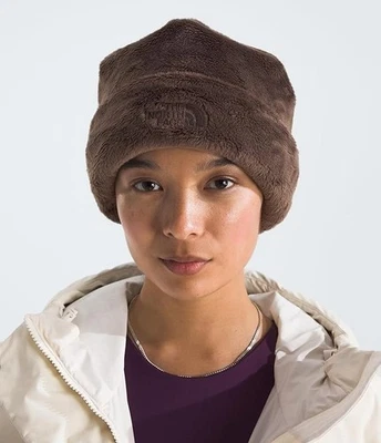 The North Face Osito Gorro Marrón Chocolate Difuso Invierno Sombrero Logo Gorra Suave Foto 1 de 4