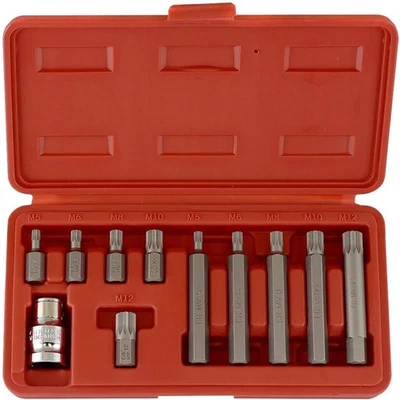 10078A XZN Triple Square Spline Bit Socket Set | 11 Piece Long and Short | 12 Po Foto 1 de 4