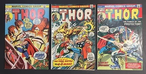Lot Of (3) Thor #215 216 219 1973-74 Marvel Comics AVG 5.0 VG/FN KEY XORR ORIGIN - Picture 1 of 8
