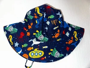 Kids Sun Hat Unisex UPF 50+ Sun Protection Hat W/ Adjustable Chin Strap 56 cm - Picture 1 of 7