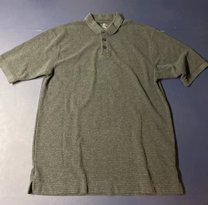 Dockers Golf Herren M grau gestreift Performance leichtes Sport Poloshirt - Bild 1 von 5
