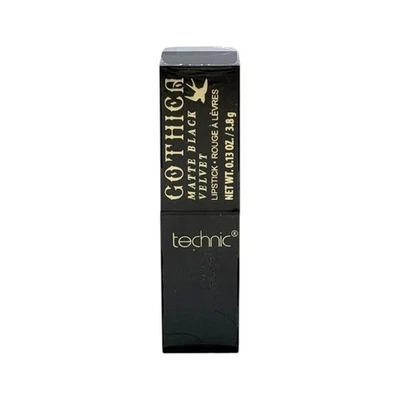6 × Technic UK Gothica Matte Black Velvet Lipstick 3ml - VEGAN  - Image 1 of 2