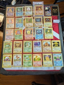 COMPLETE POKEMON SHADOWLESS BASE SET (102/102) With PSA 7 Shadowless Charizard; - Picture 1 of 17