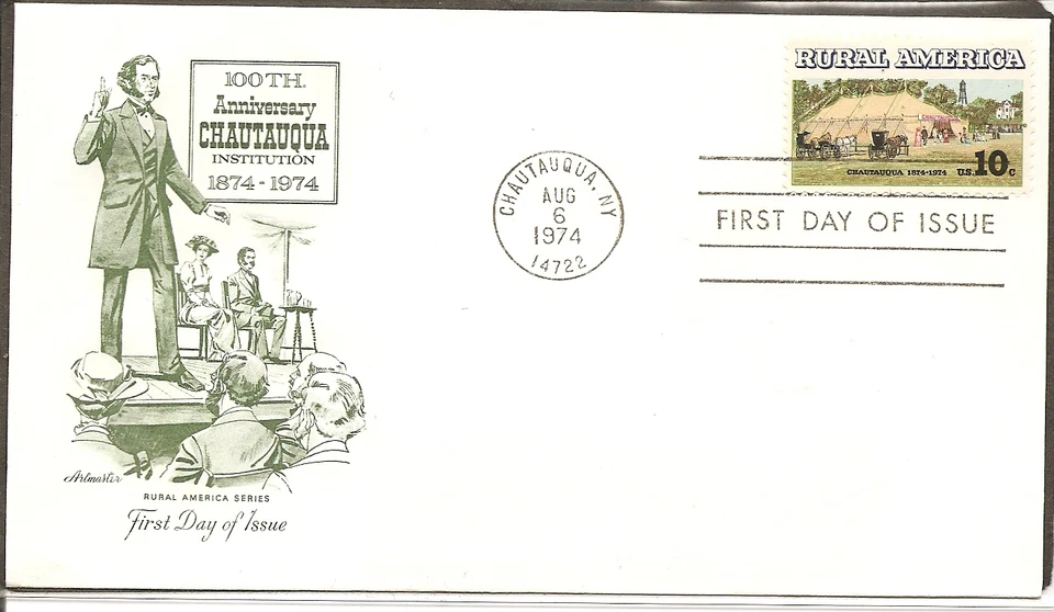 US SC # 1505 Chautauqua FDC. Artmaster Cachet. - Image 1 of 1