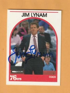 Jim Lynam Philadelphia 76ers AUTO signed 1989-90 Hoops St. Joseph's 4J - Bild 1 von 1