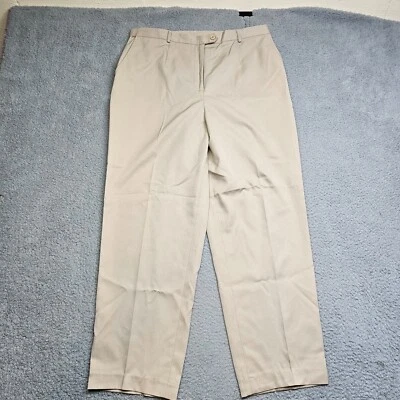 Pantalones para mujer Appleseed's 16M beige frente plano pierna recta informales Foto 1 de 4