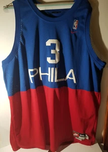 Vintage Nike NBA Philadelphia 76ers #3 Iverson Basketball Jersey - 3XL/Length +2 - Picture 1 of 5