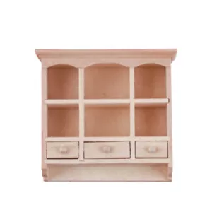 Kitchen Wall Mounted Shelf Toy Miniature Models Doll House Wooden Ornament - Picture 1 of 12